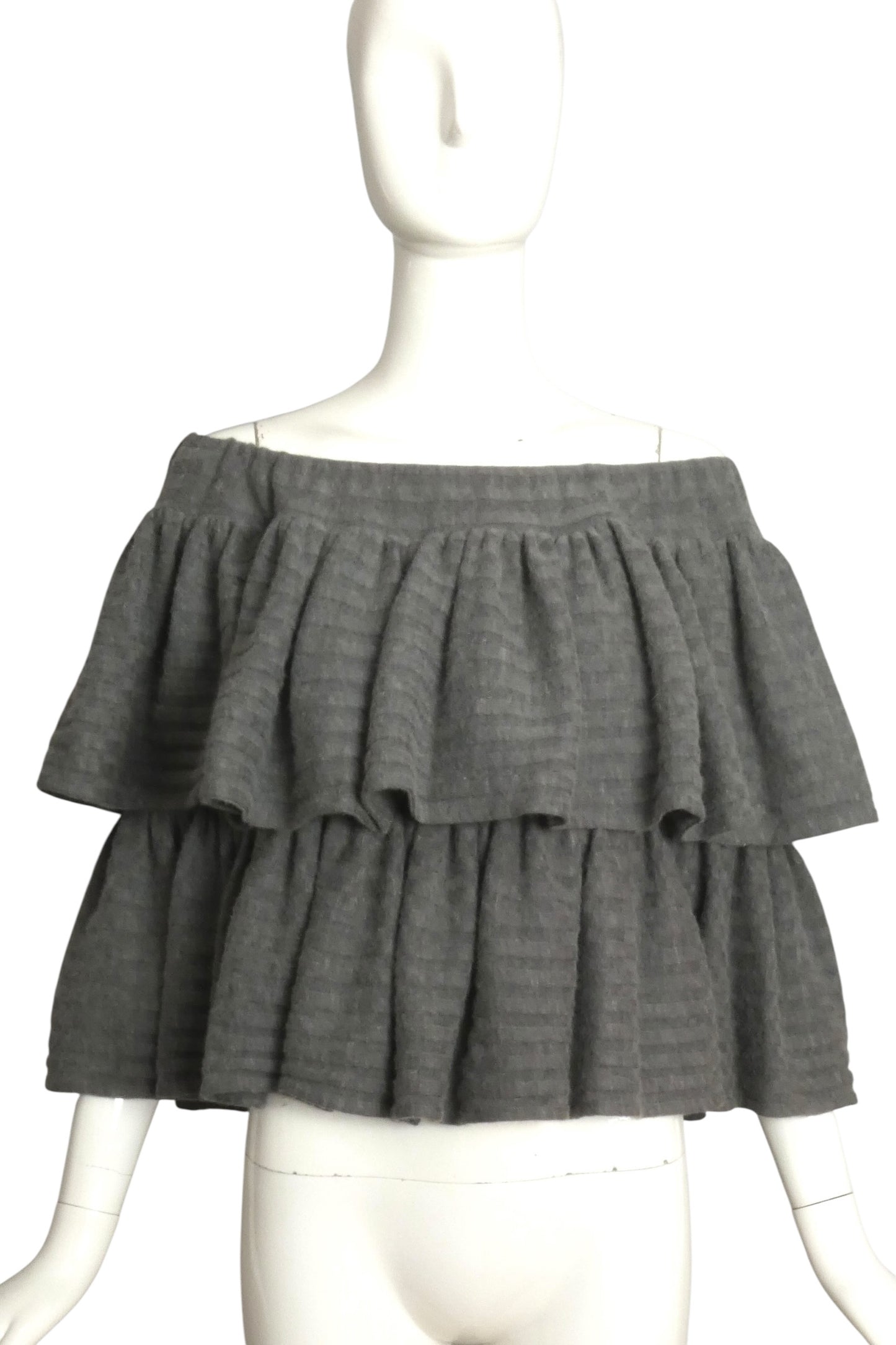 PIERRE CARDIN HAUTE COUTURE - 1977 Wool Knit Off The Shoulder Top, One Size