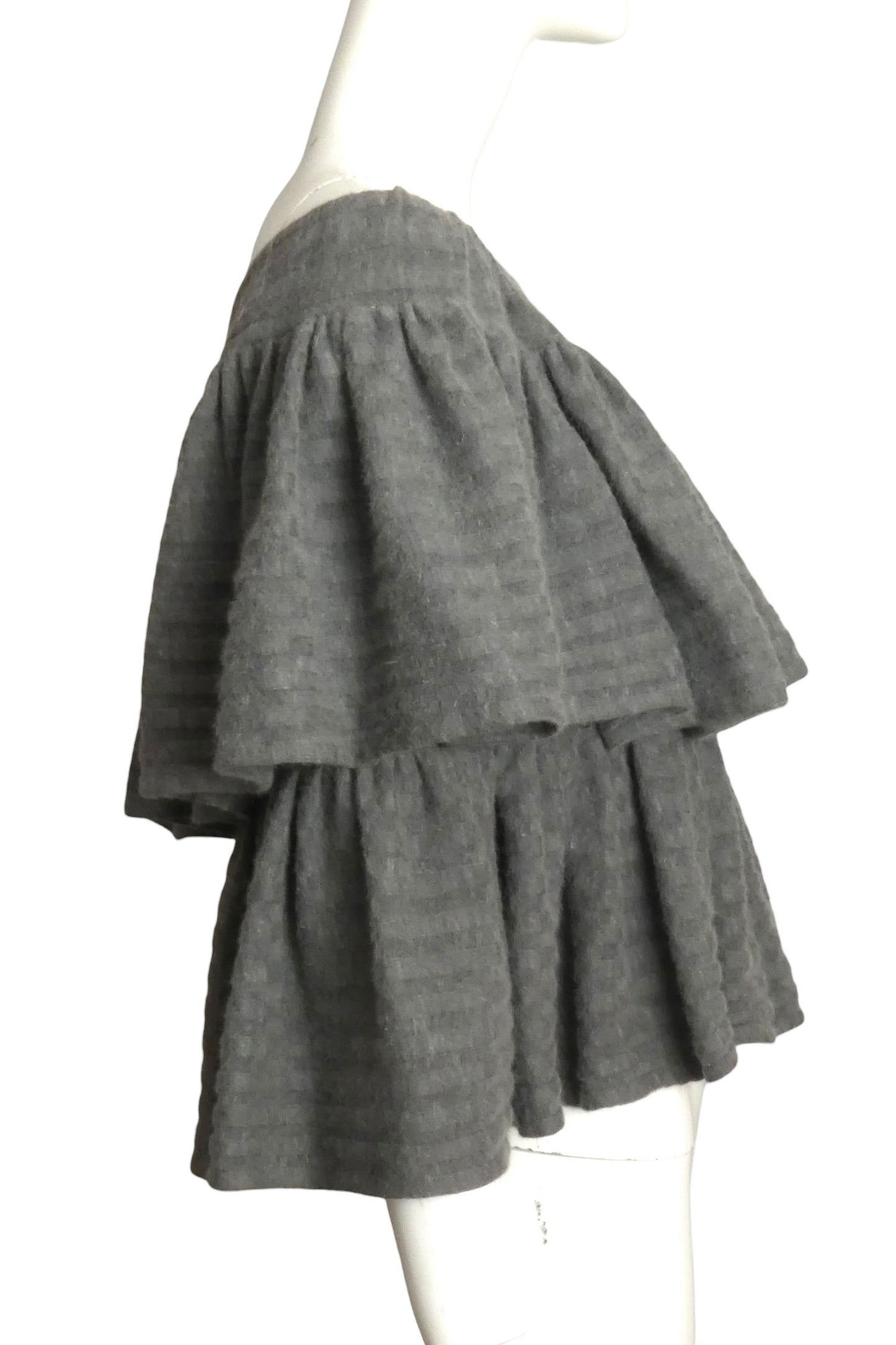 PIERRE CARDIN HAUTE COUTURE - 1977 Wool Knit Off The Shoulder Top, One Size
