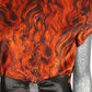 PIERRE CARDIN HERITAGE - 1980s Orange Printed Satin Ensemble, Size-6