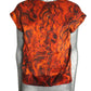 PIERRE CARDIN HERITAGE - 1980s Orange Printed Satin Ensemble, Size-6