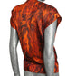 PIERRE CARDIN HERITAGE - 1980s Orange Printed Satin Ensemble, Size-6