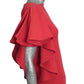 PIERRE CARDIN HERITAGE - 1985 Brick Red Ruffle Crepe Blouse, Size-2