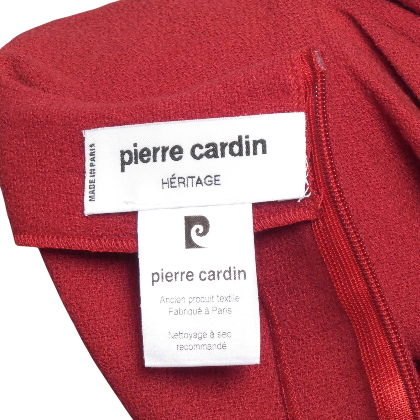 PIERRE CARDIN HERITAGE - 1985 Brick Red Ruffle Crepe Blouse, Size-2