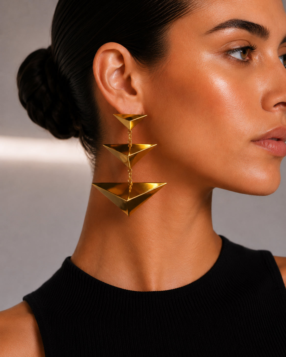 PIERRE CARDIN - 1988 Gold Drop Earring