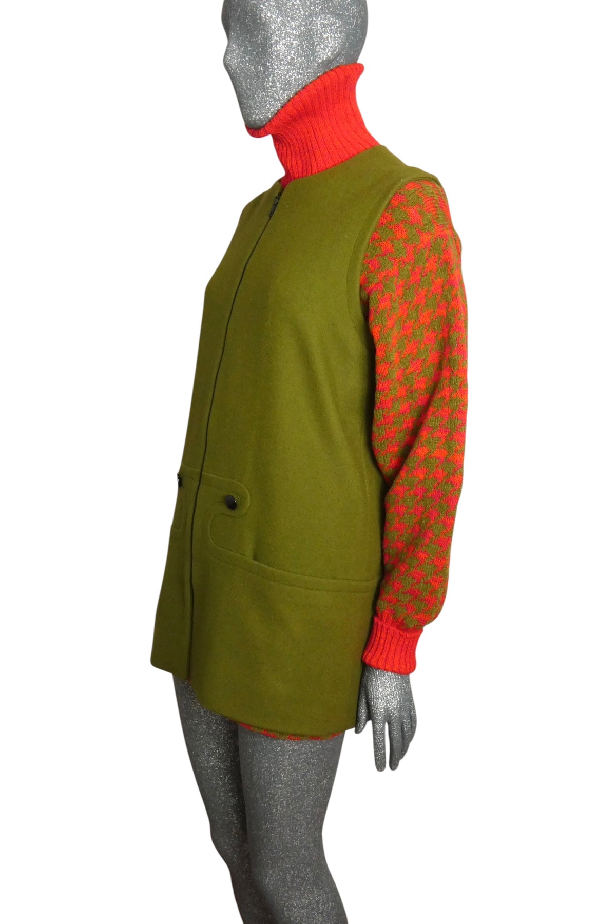 PIERRE CARDIN HERITAGE - 1990s Wool Sweater & Vest Ensemble, Size-8