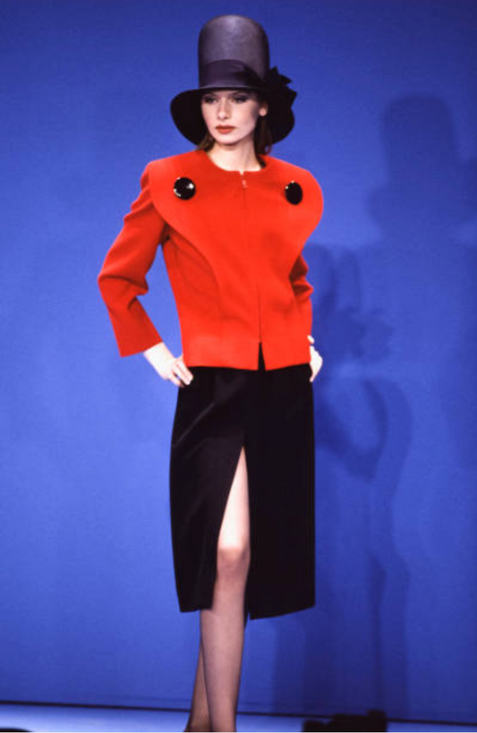 PIERRE CARDIN HAUTE COUTURE - 1993 Wool Crepe Jacket, Size-8