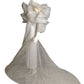 PIERRE CARDIN- 1995 Dotted Swiss Organza Wedding Gown, Size-4