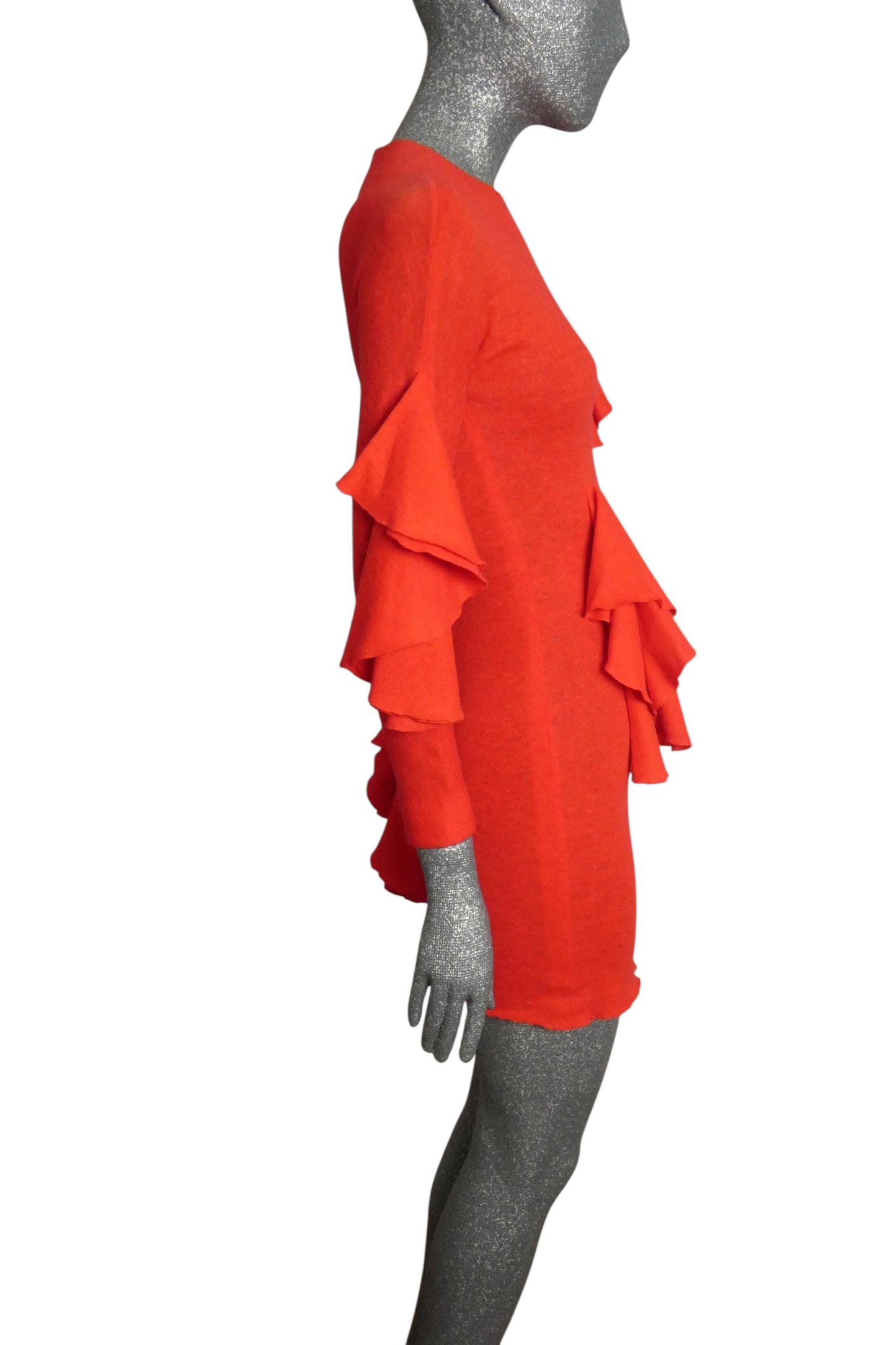 PIERRE CARDIN - 2009 Wool Knit Handkerchief Dress, Size-2