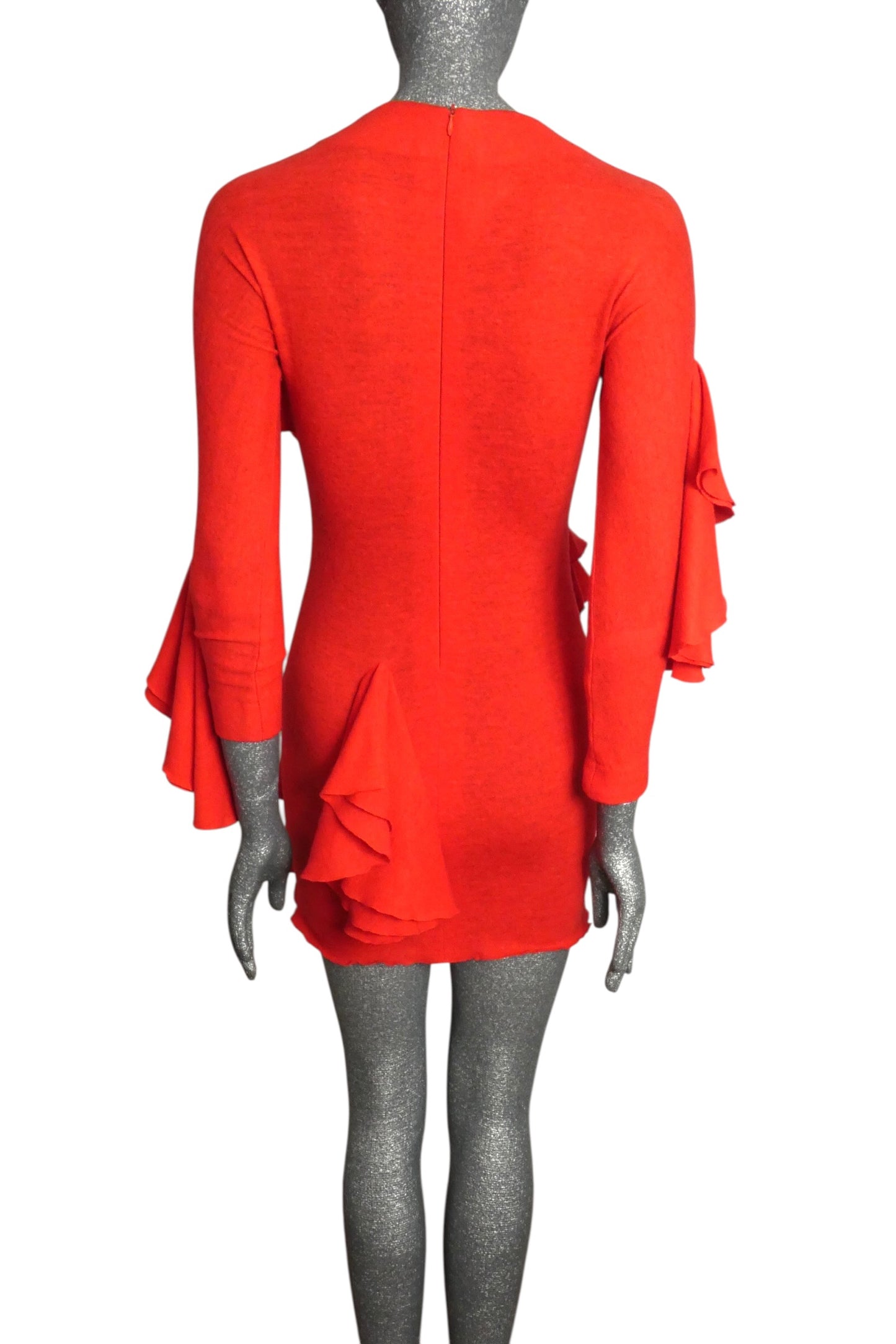 PIERRE CARDIN - 2009 Wool Knit Handkerchief Dress, Size-2
