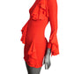 PIERRE CARDIN - 2009 Wool Knit Handkerchief Dress, Size-2
