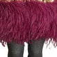 PIERRE CARDIN - 2009 Velvet & Feather Cocktail Dress, Size-6