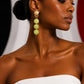 PIERRE CARDIN HERITAGE - 1995 Green Frosted Bead Single Earring