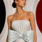 PIERRE CARDIN HERITAGE - 1990s Blue Taffeta Bow Belt