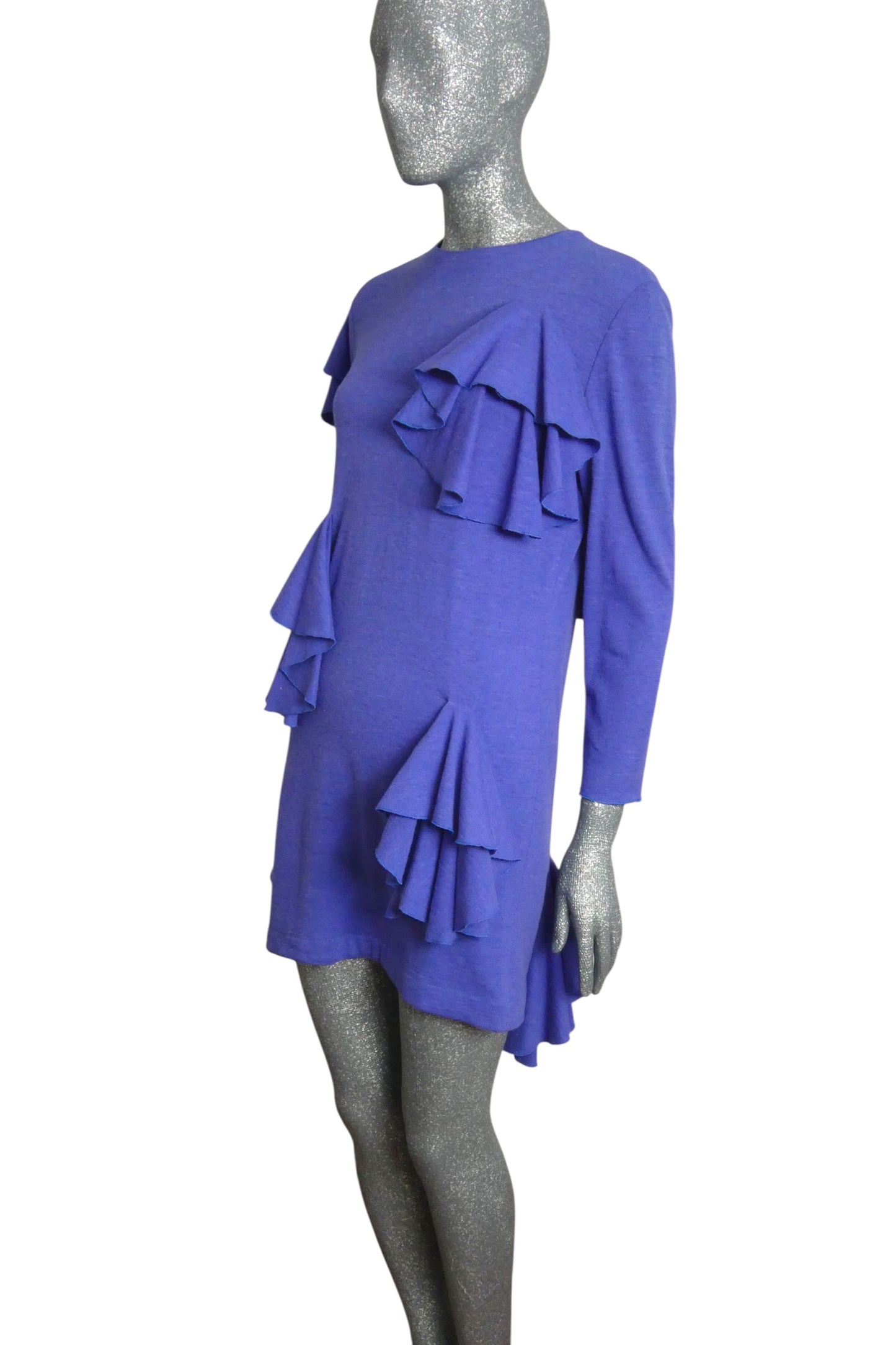 PIERRE CARDIN - 2009 Wool Knit Handkerchief Dress, Size-6