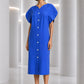 PIERRE CARDIN - 1980s Blue Cotton Sundress, Size-6
