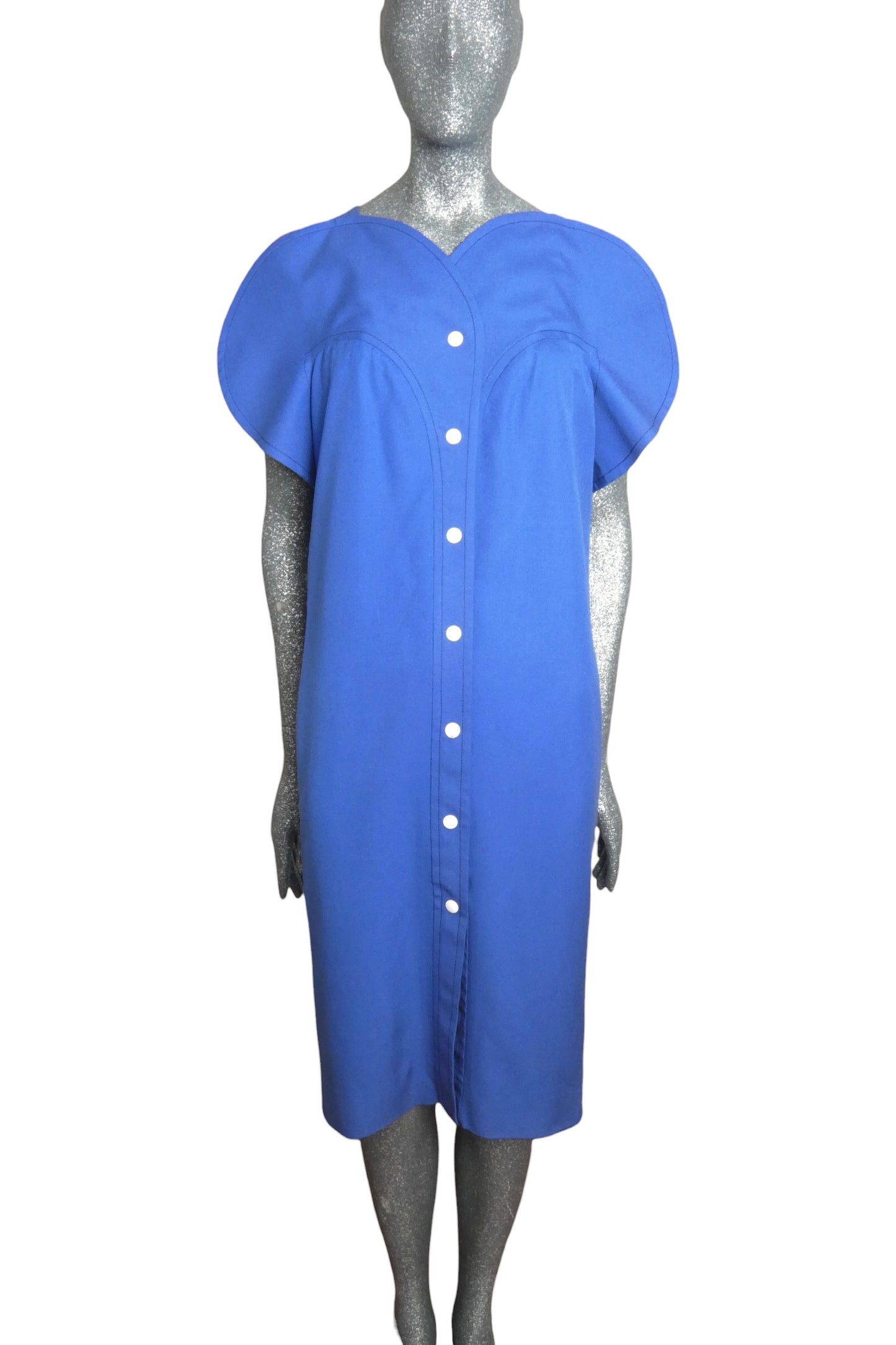 PIERRE CARDIN - 1980s Blue Cotton Sundress, Size-6