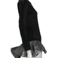 PIERRE CARDIN- 1997 Black Velvet & Lace Bodysuit, Size-4