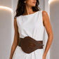 PIERRE CARDIN HERITAGE - 1980s Brown Leather Slide Belt, W-26"