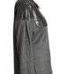 PIERRE CARDIN- 1982 Black Leather & Grey Wool Coat, Size-10