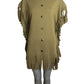 PIERRE CARDIN - 1980s Wool Knit Fringe Tunic, Size-8