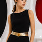 PIERRE CARDIN HERITAGE - 2008 Gold Metallic Leather Belt, W-27"