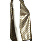 PIERRE CARDIN- 2002 Metallic Gold Stud Top, Size 4