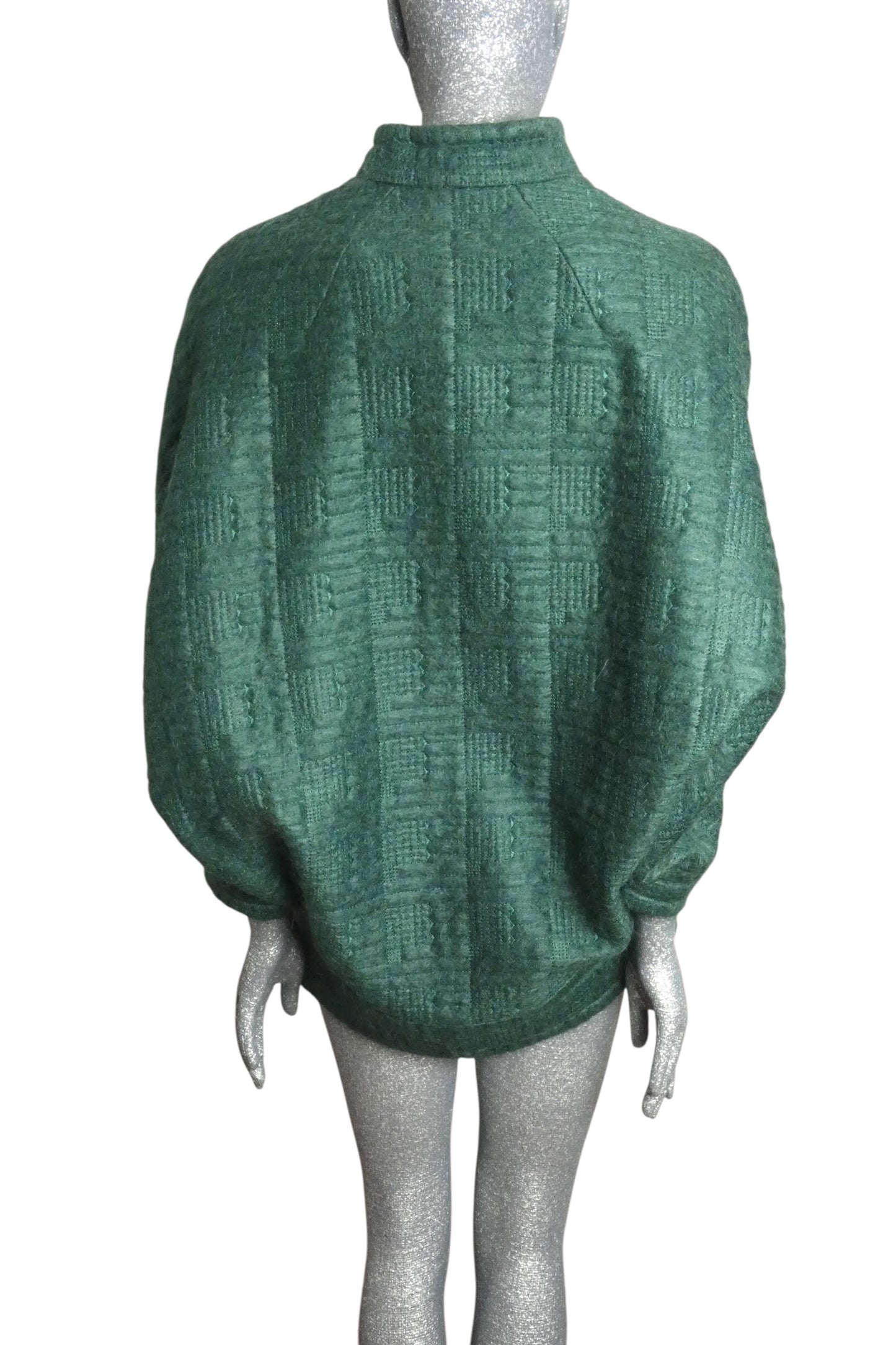 PIERRE CARDIN - 2000 Quilted Mohair Batwing Coat, Size-8