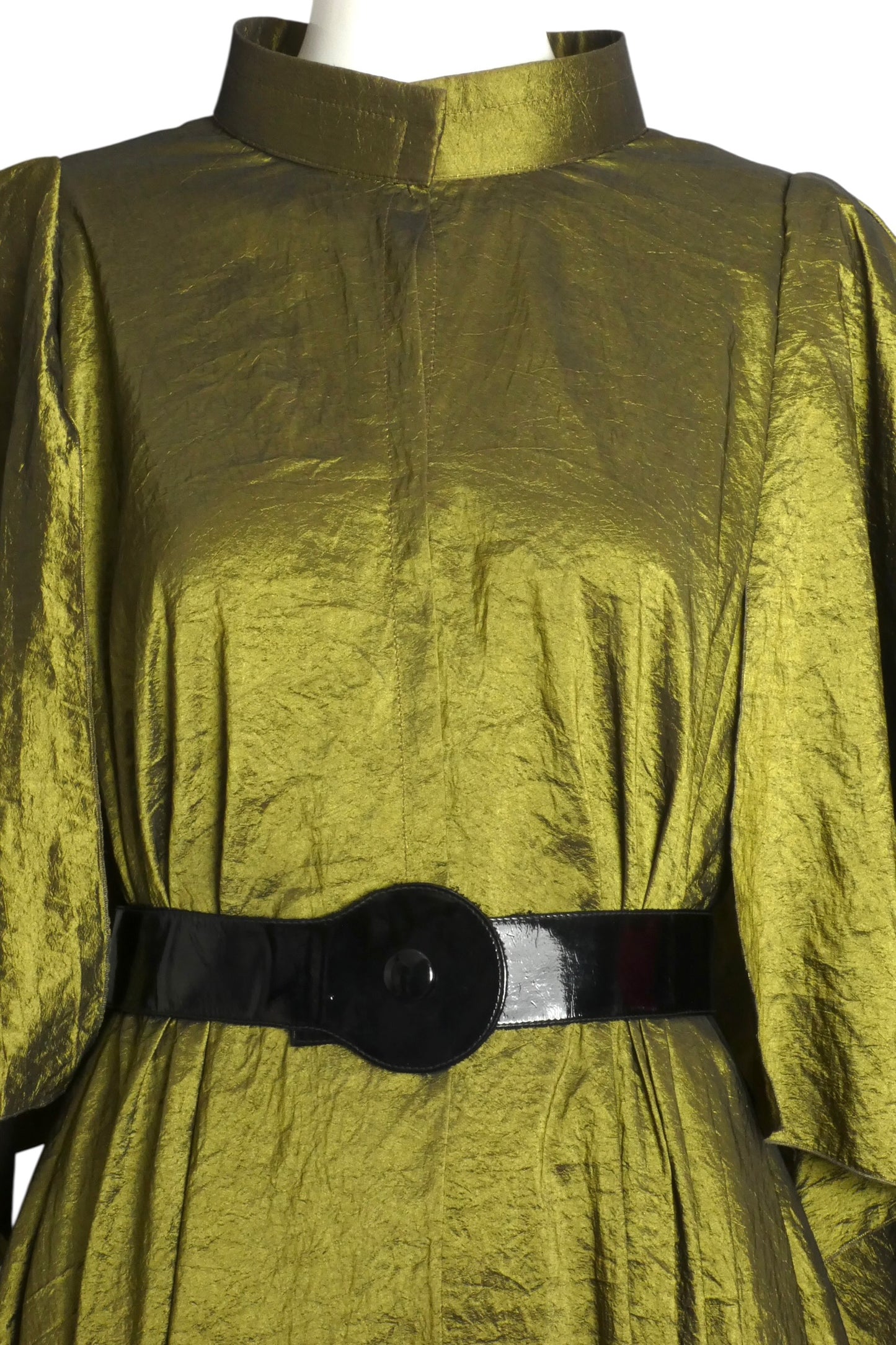 PIERRE CARDIN - 2005 Olive Taffeta Overdress, Size-6