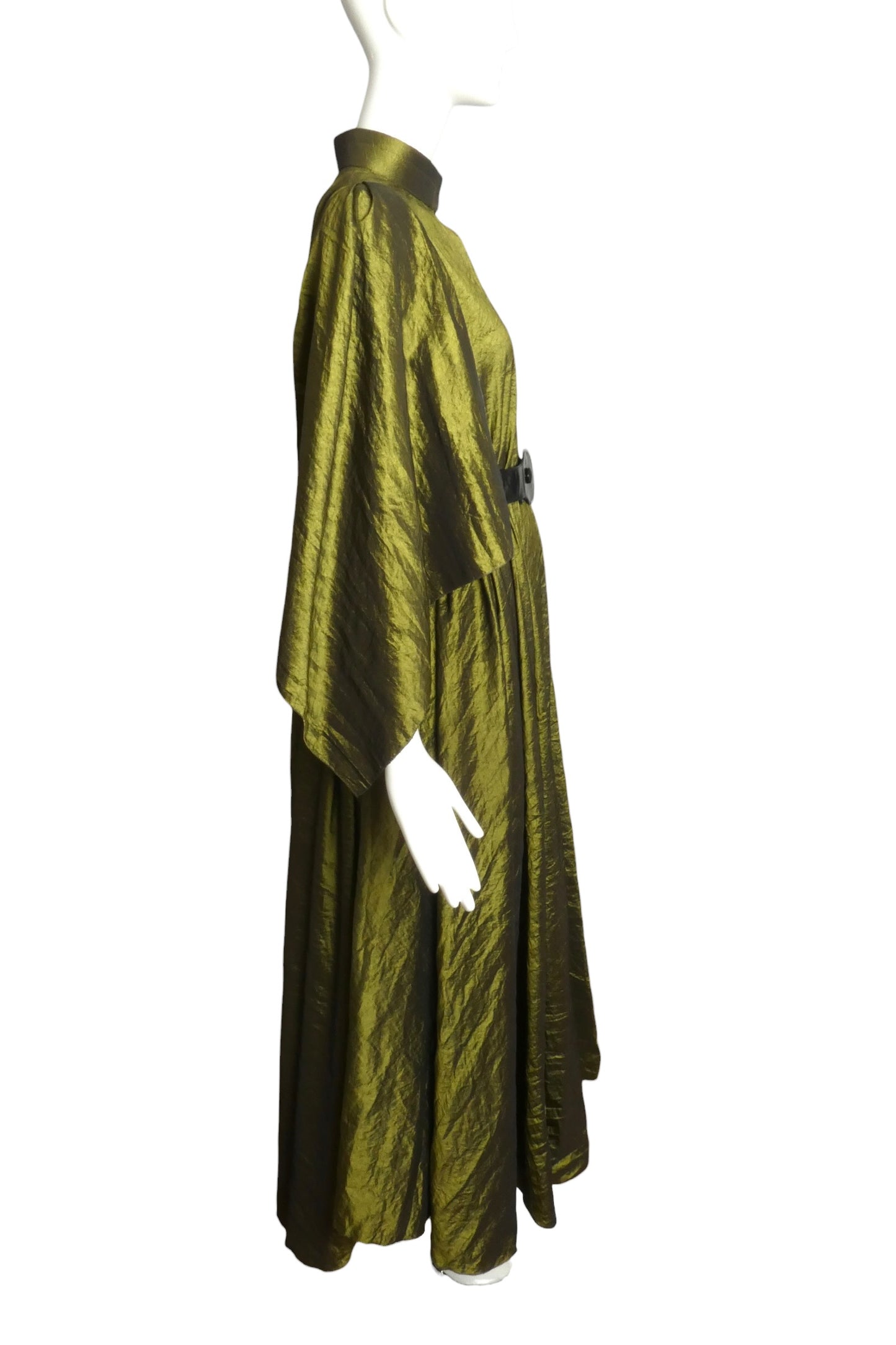 PIERRE CARDIN - 2005 Olive Taffeta Overdress, Size-6