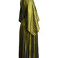 PIERRE CARDIN - 2005 Olive Taffeta Overdress, Size-6