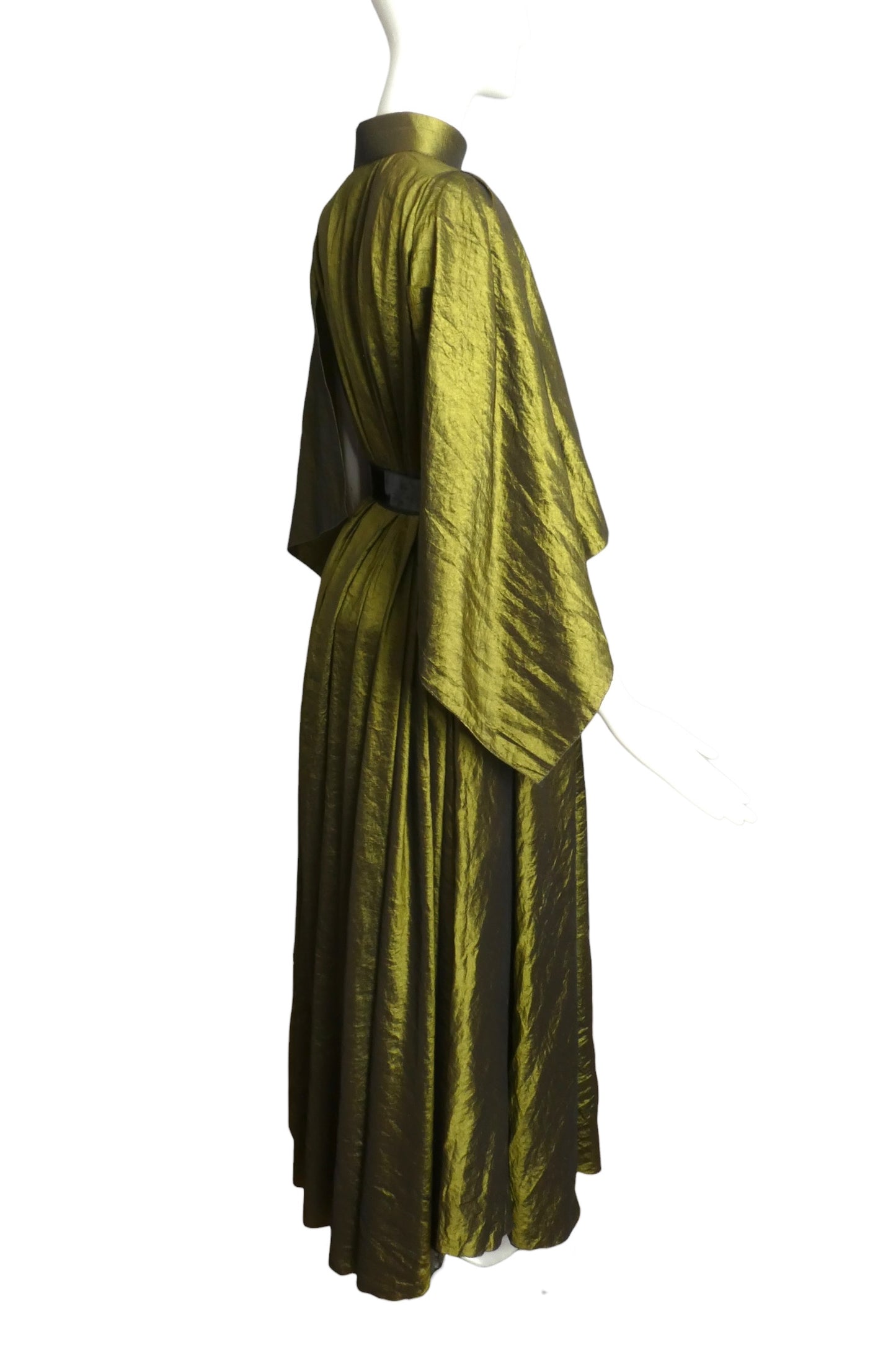 PIERRE CARDIN - 2005 Olive Taffeta Overdress, Size-6