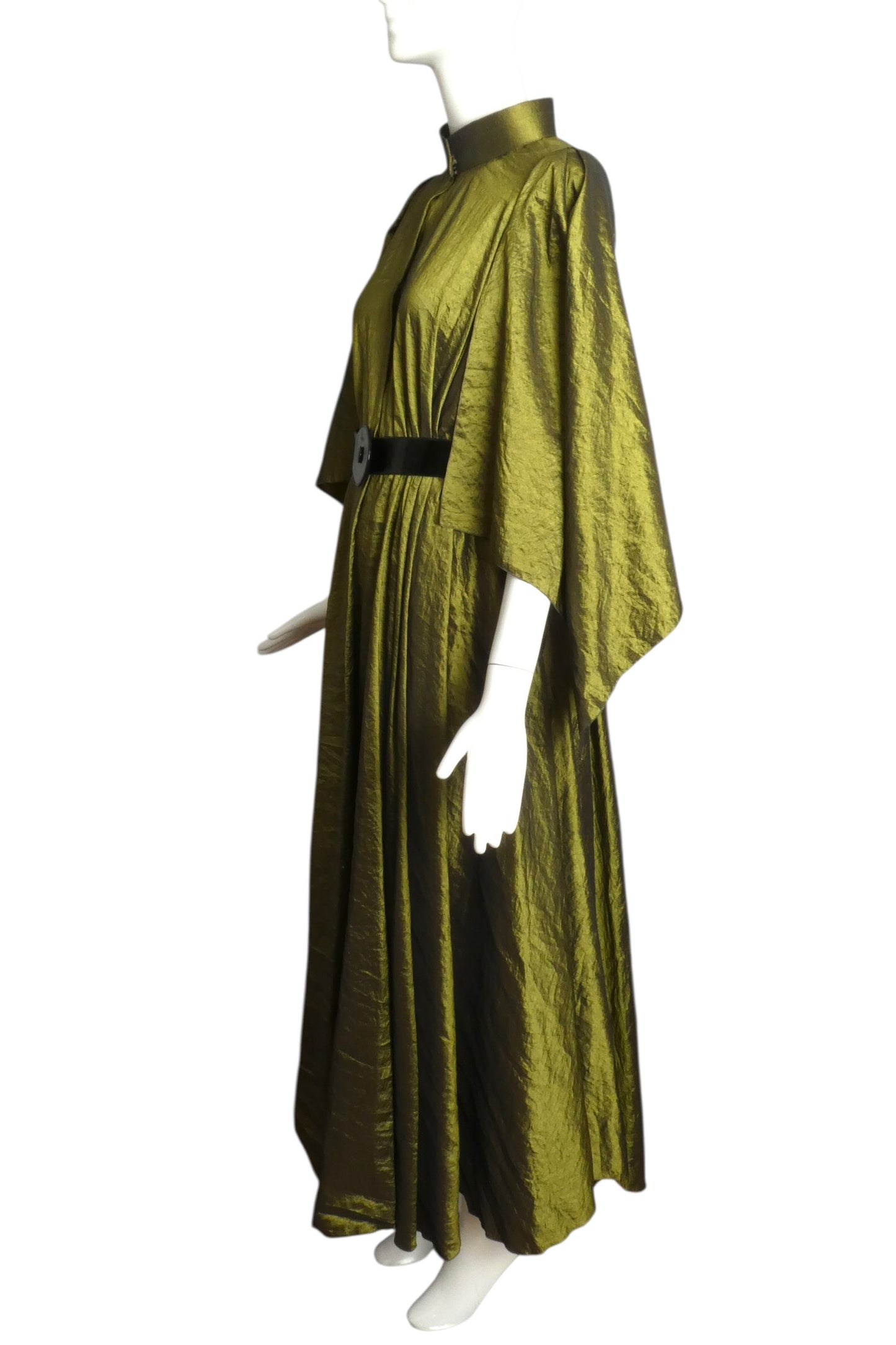 PIERRE CARDIN - 2005 Olive Taffeta Overdress, Size-6