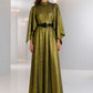 PIERRE CARDIN - 2005 Olive Taffeta Overdress, Size-6