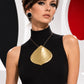 PIERRE CARDIN - 1993 Gold Metallic Medallion Necklace