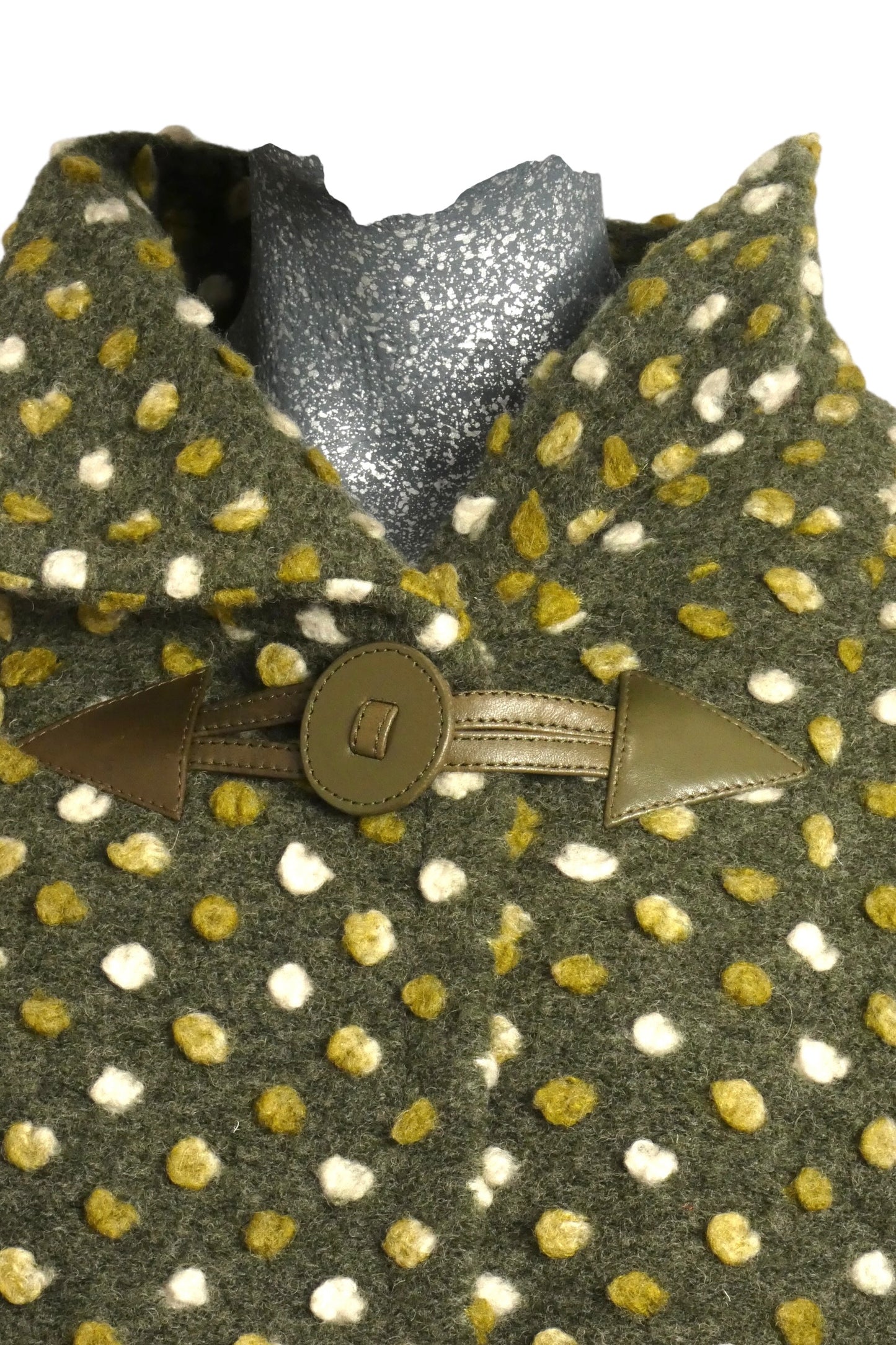 PIERRE CARDIN - 2006 Green Wool Knit Coat, Size-8