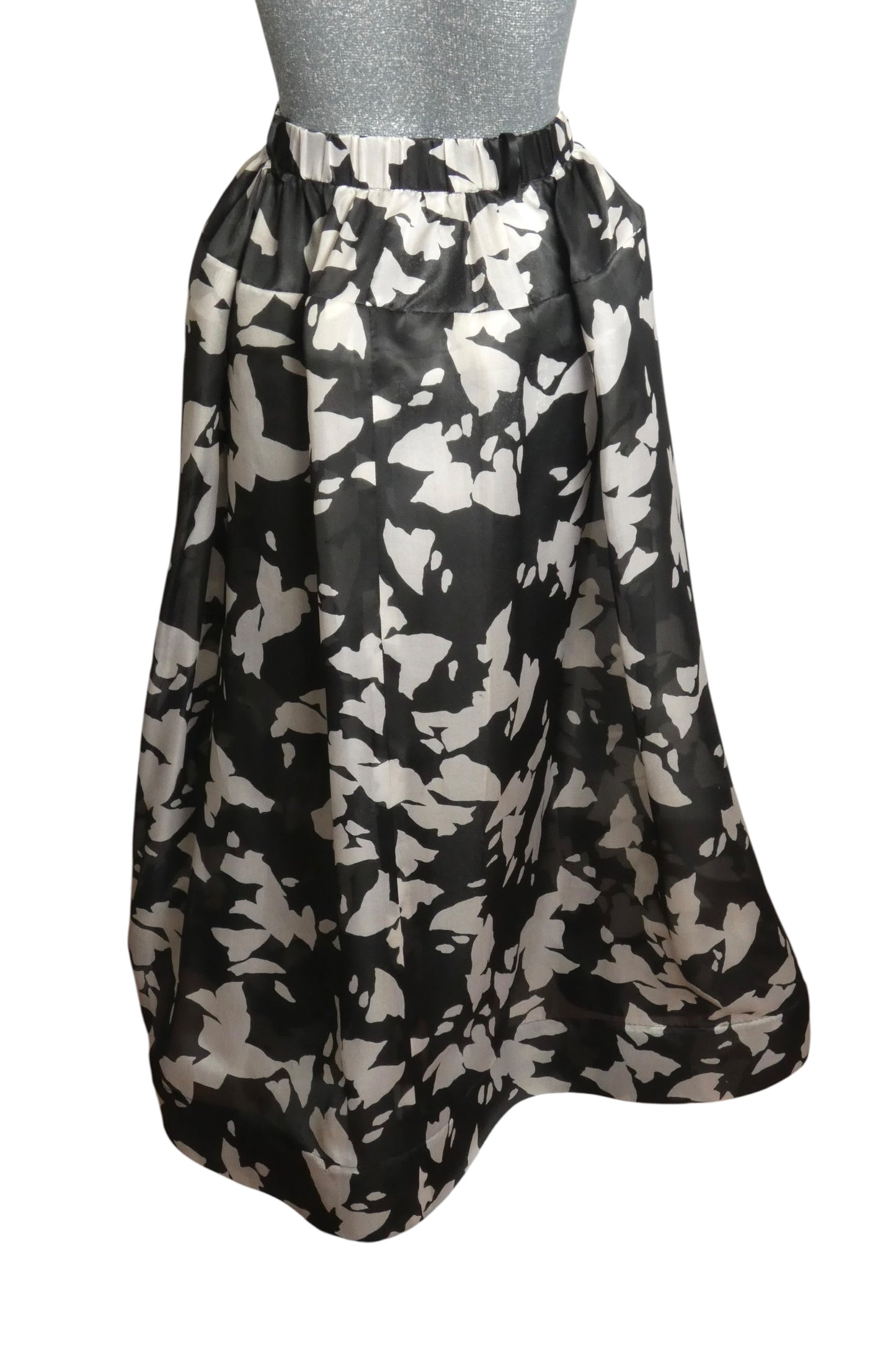 PIERRE CARDIN - 1990s Black & White Organza Skirt, Size-8