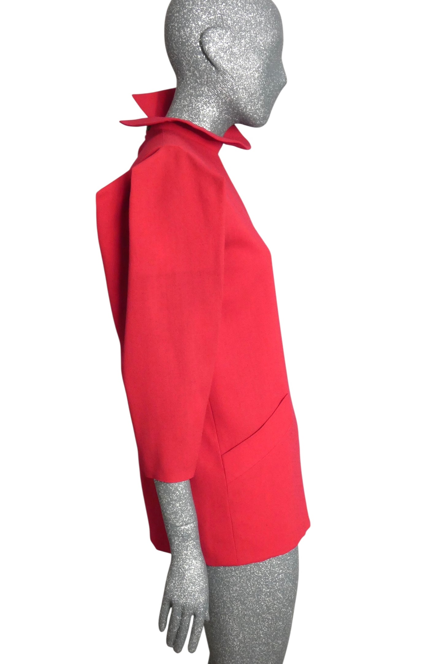 PIERRE CARDIN - 1985 Red Wool Tunic, Size-6