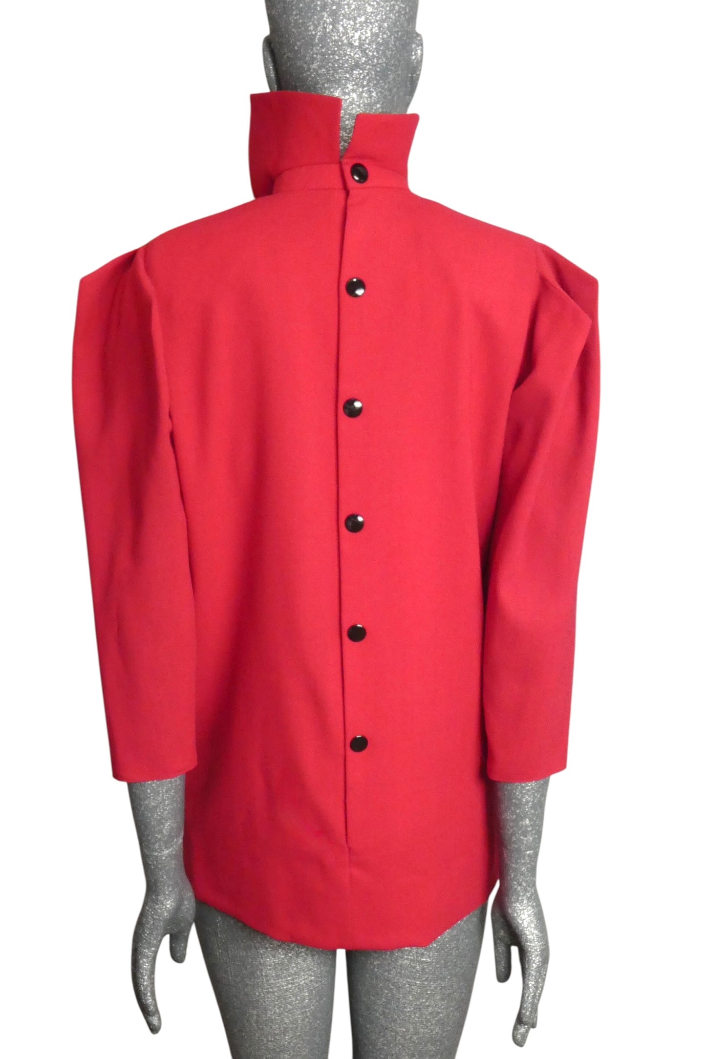 PIERRE CARDIN - 1985 Red Wool Tunic, Size-6