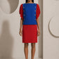 PIERRE CARDIN HAUTE COUTURE- 1985 Fabric Block Skirt Suit, Size-6