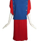 PIERRE CARDIN HAUTE COUTURE- 1985 Fabric Block Skirt Suit, Size-6