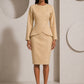 PIERRE CARDIN - 1998 Ivory Wool Skirt Suit, Size-6