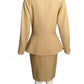PIERRE CARDIN - 1998 Ivory Wool Skirt Suit, Size-6