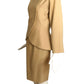 PIERRE CARDIN - 1998 Ivory Wool Skirt Suit, Size-6