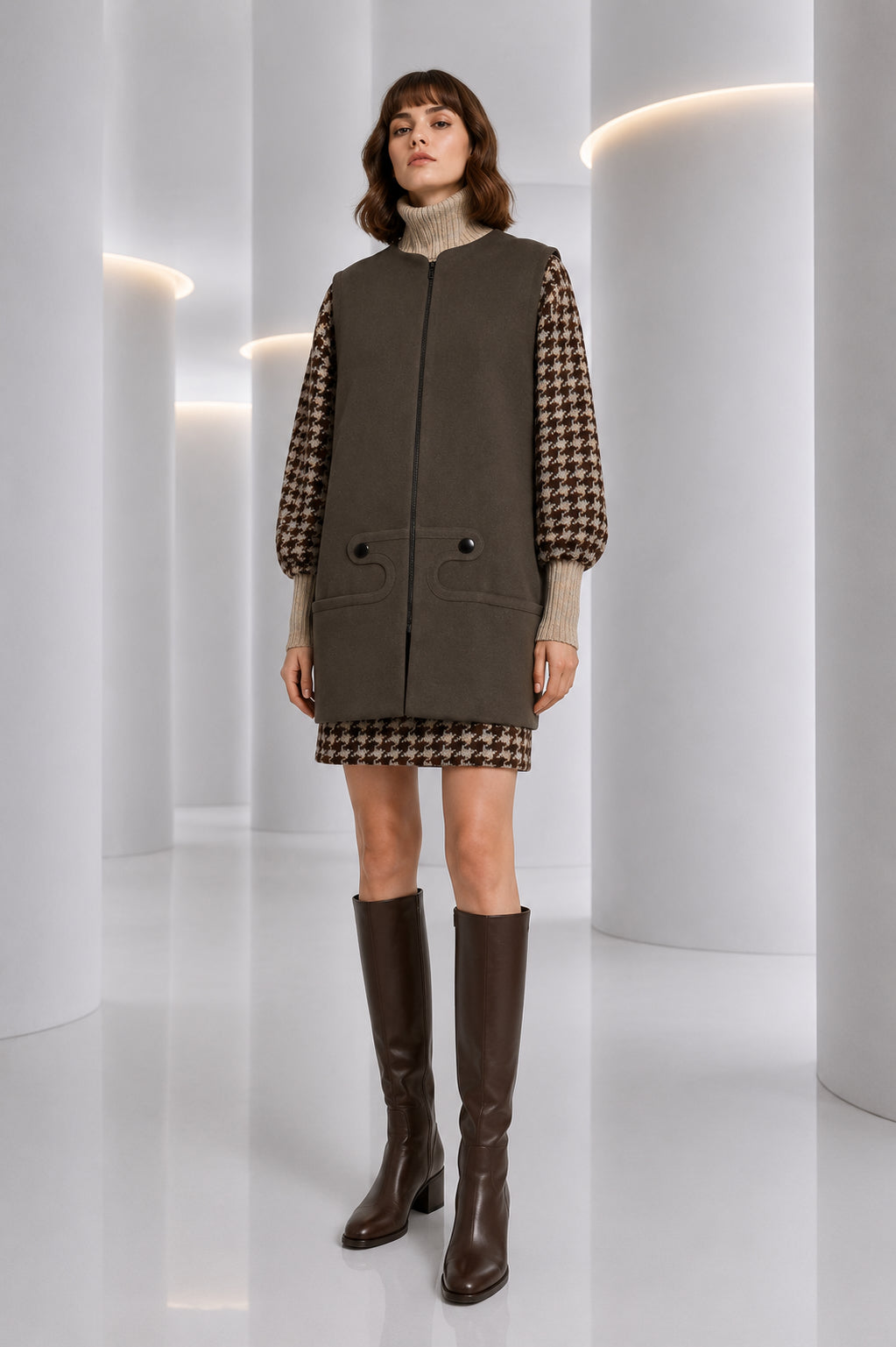 PIERRE CARDIN HERITAGE - 1990s Wool Sweater & Vest Ensemble, Size-4