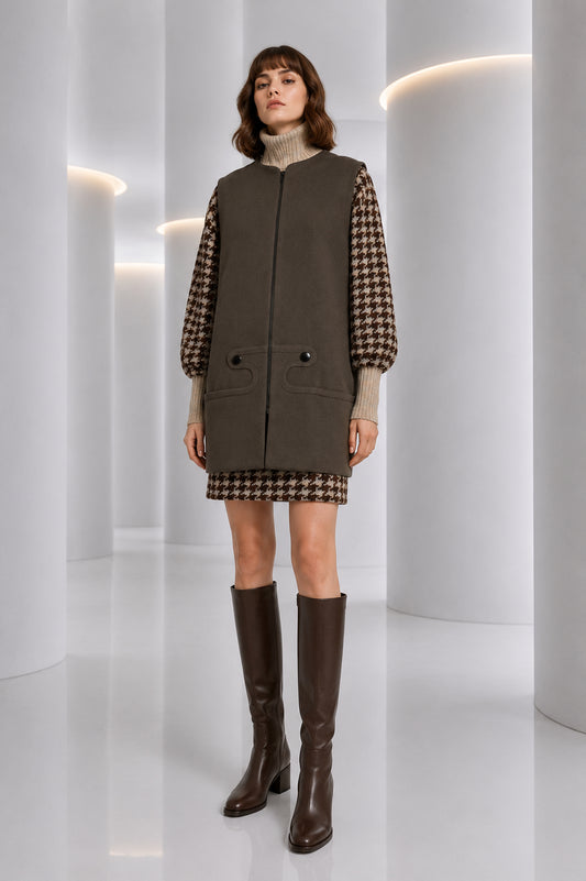 PIERRE CARDIN HERITAGE - 1990s Wool Sweater & Vest Ensemble, Size-4