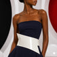 PIERRE CARDIN - 1993 White Leather Waist Belt, W-27"