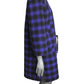 PIERRE CARDIN HAUTE COUTURE- 1980s Black & Blue Wool Check Coat, Size-8