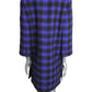 PIERRE CARDIN HAUTE COUTURE- 1980s Black & Blue Wool Check Coat, Size-8
