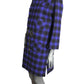 PIERRE CARDIN HAUTE COUTURE- 1980s Black & Blue Wool Check Coat, Size-8