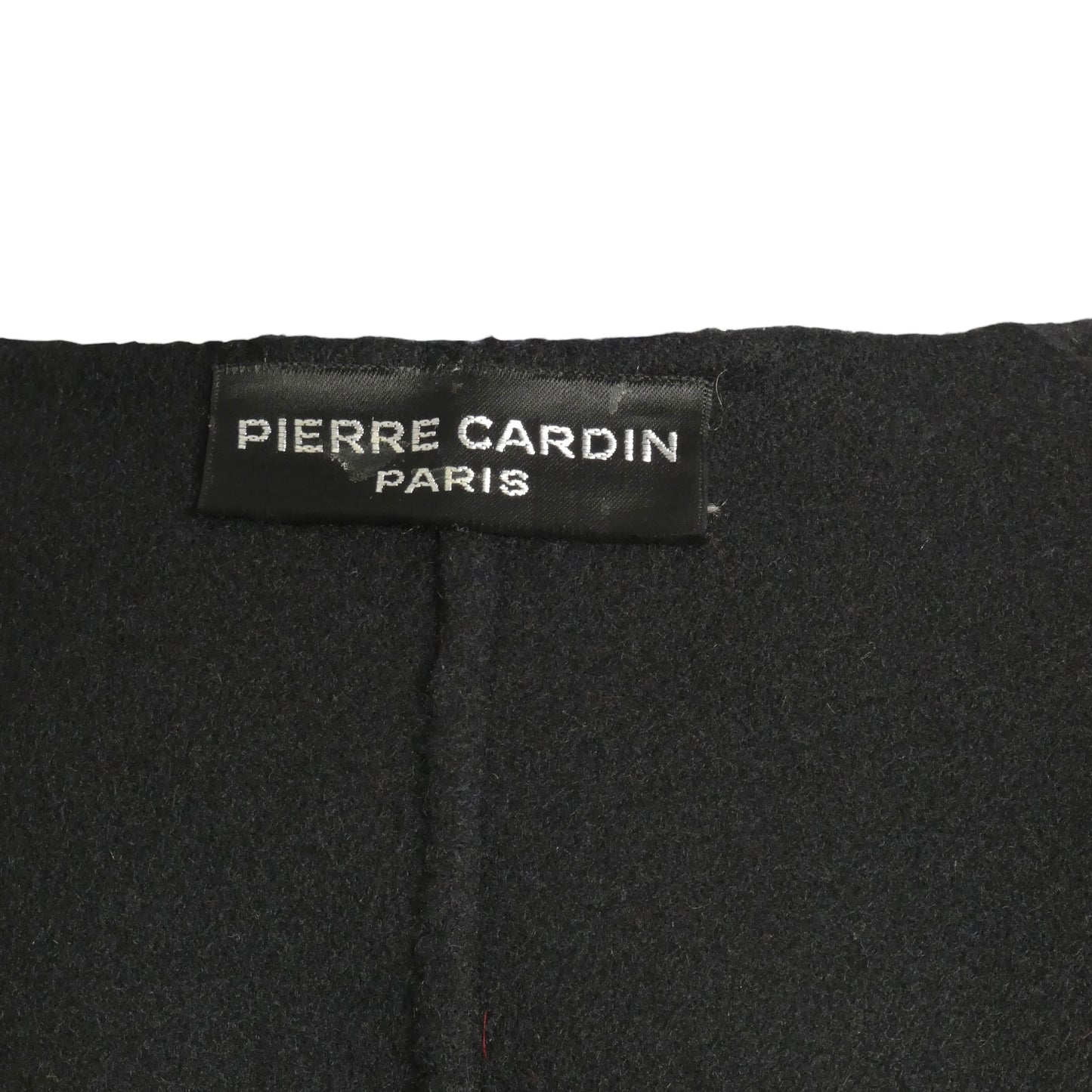 PIERRE CARDIN HAUTE COUTURE- 1980s Black & Blue Wool Check Coat, Size-8